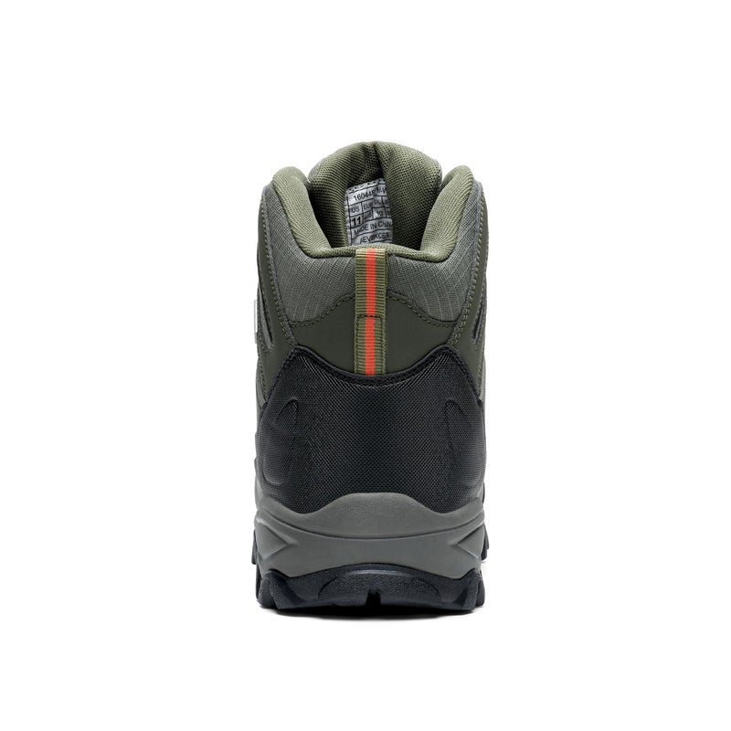 NORTIV 8 Men's Ankle High Waterproof Hiking Boots Outdoor Lightweight Shoes Trekking Trails Armadillo,Size 13,Army/Green/Black/Orange,160448_M - Image 5